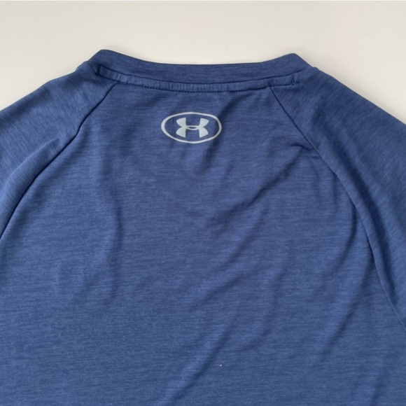 Under Armor Men's Blue The Tech Tee V neck Short Sleeve Work out Size Small - Picture 6 of 9